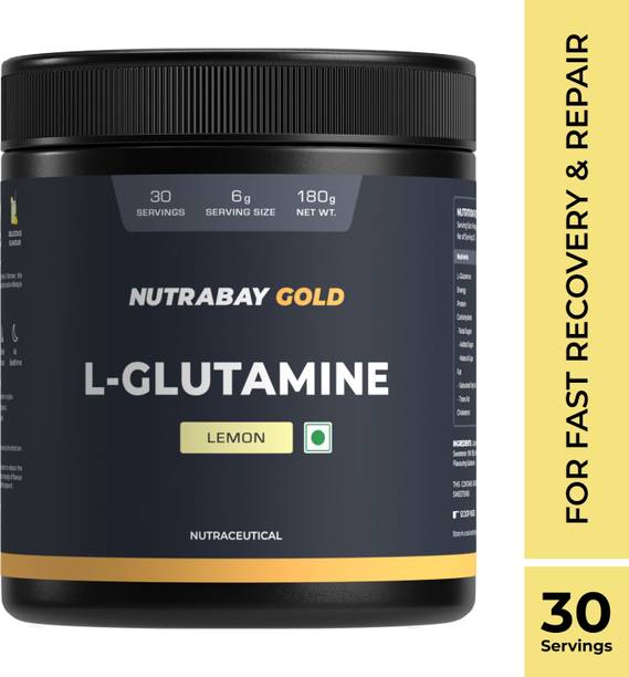 Nutrabay Gold L-Glutamine, Post Workout Amino Acid for Muscle Growth & Recovery BCAA