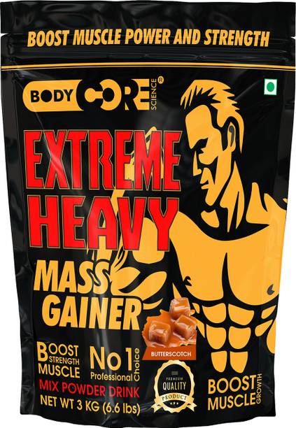 Body Core Science Extreme Heavy Mass Gainer(Butterscotch-3Kg) Weight Gainers/Mass Gainers