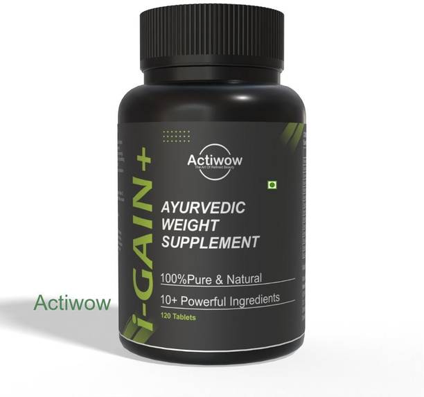 ACTIWOW i-Gain+ I Herbal Weight Gainer I Promotes Safe Muscle & Weight Gain Weight Gainers/Mass Gainers