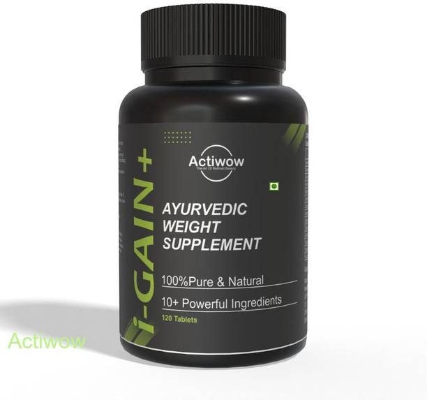 ACTIWOW i-Gain+ I Herbal Muscle Gainer I Supports Lean Muscle & Mass Growth Weight Gainers/Mass Gainers