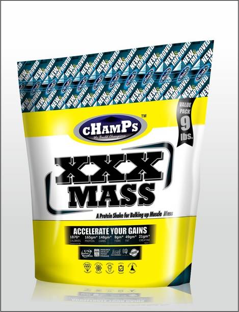 CHAMPS NUTRITION CHAMPS XXX MASS 4.08KG(9LB) Weight Gainers/Mass Gainers