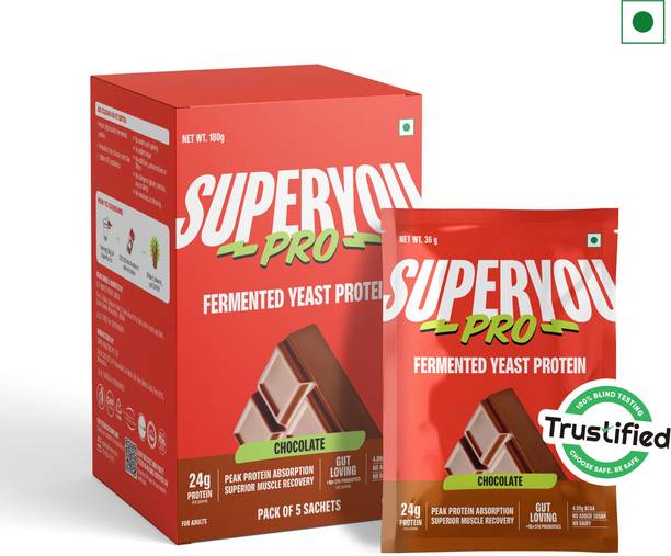 SUPERYOU Pro Fermented Yeast Protein(Pack of 5) | 24g Protein | Superior Muscle Recovery Protein Bars