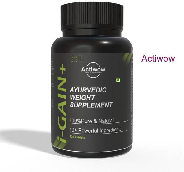 ACTIWOW i-Gain+ I Herbal Protein Gainer I Supports Weight Gain & Muscle Building Weight Gainers/Mass Gainers