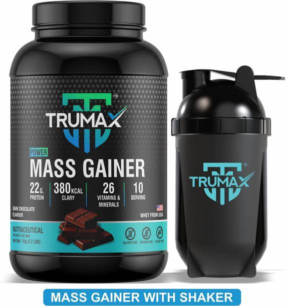 TRUMAX Power Mass Gainer 1.0kg with Shaker, Concentrate Protein Vitamins & Minerals Weight Gainers/Mass Gainers