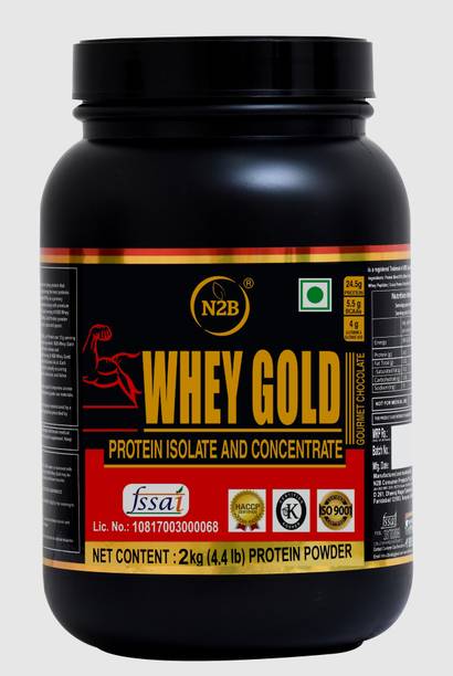 N2B Whey Gold Protein Supplement Powder 2kg Weight Gainers/Mass Gainers