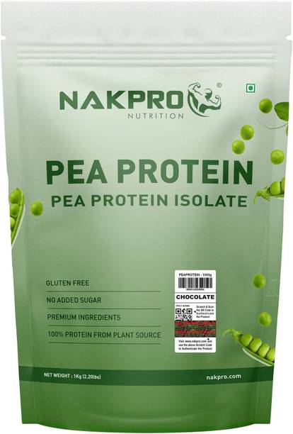 Nakpro Pea Protein Isolate | 26.3g Protein, 4.94g BCAA | Added Minerals, Vegan Friendly Plant-Based Protein