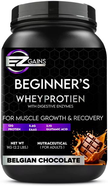 EZGAINS Beginner's Whey Protein | 12g Protein per scoop | 5.64g EAA Whey Protein