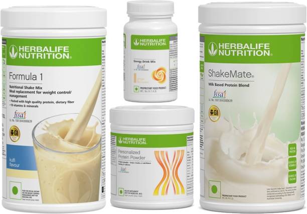 HERBALIFE FORMULA-1 Shake Kulfi ,Ginger Energy Drink, Protein 200g & Shakemate Combo