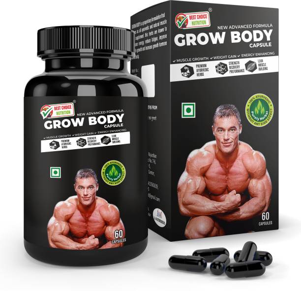 BEST CHOICE NUTRITION GROW BODY CAPSULE FOR WEIGHT GAIN, MUSCLE BUILDING AND MUSCLE MASS GAIN Whey Protein
