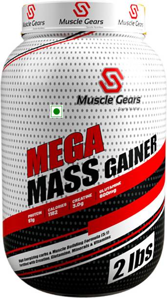 Muscle Gears Mega Mass Gainer 2 lbs Chocolate Weight Gainers/Mass Gainers