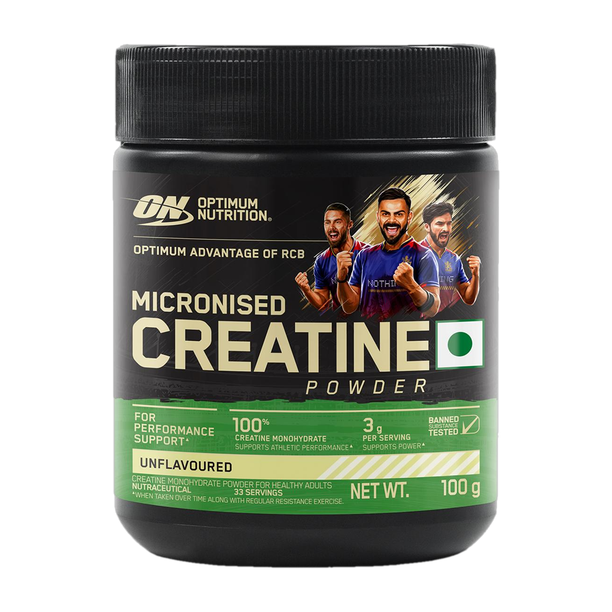 Optimum Nutrition (ON) RCB Limited Edition Micronized Creatine Monohydrate Powder, 33 Serves Creatine