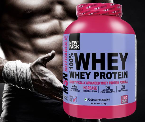 MUSCLE SIZE 100% Whey Protein Powder | 24g Protein + 5g Creatine + 7g BCAA Per Serving Whey Protein