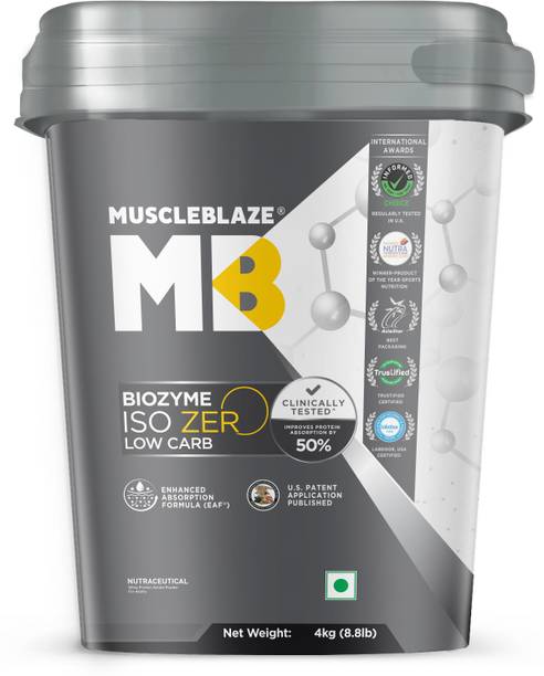 MUSCLEBLAZE Biozyme Iso-Zero, Low Carb Isolate, 27 g Per Scoop Whey Protein