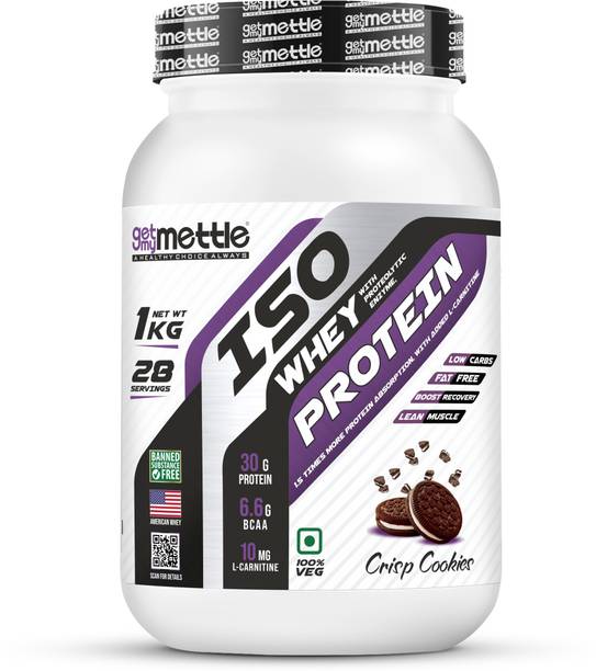 getmymettle ISO Whey Protein|100% Natural Whey|30g Protein|With L-Carnitine| Whey Protein