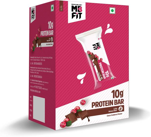 MUSCLEBLAZE 10 g Protein Bar, Gluten-Free, Healthy Protein Snacks, For Energy & Fitness Protein Bars