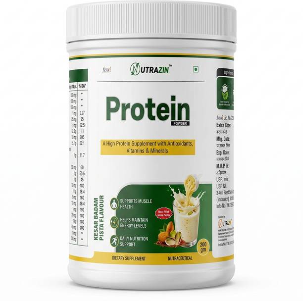 NUTRAZIN Active Nutrition Protein Powder 200g for Strength, Energy & Daily Care Casein Protein