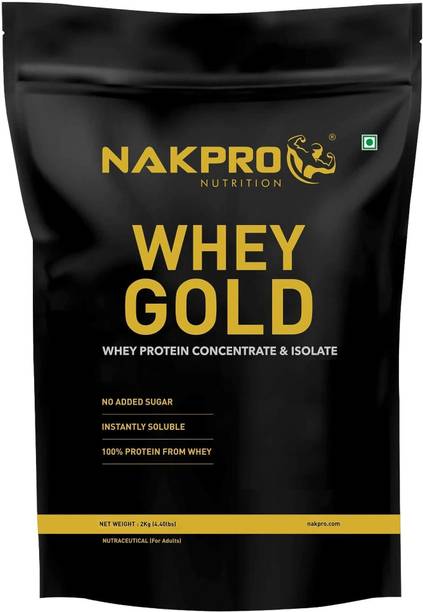 Nakpro Gold Whey Protein Concentrate & Isolate, 25.5g Protein, Trustified Certified Whey Protein