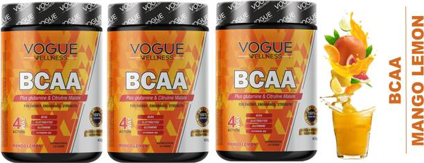 vogue Wellness Advanced BCAA Supplement Powder for Instant Energy & Endurance Pre Workout