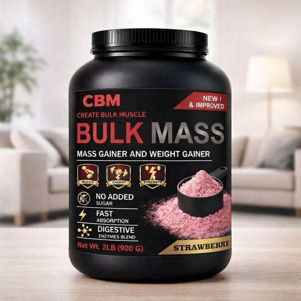 CBM Bulk Mass 2lb strawberry Weight Gainers/Mass Gainers