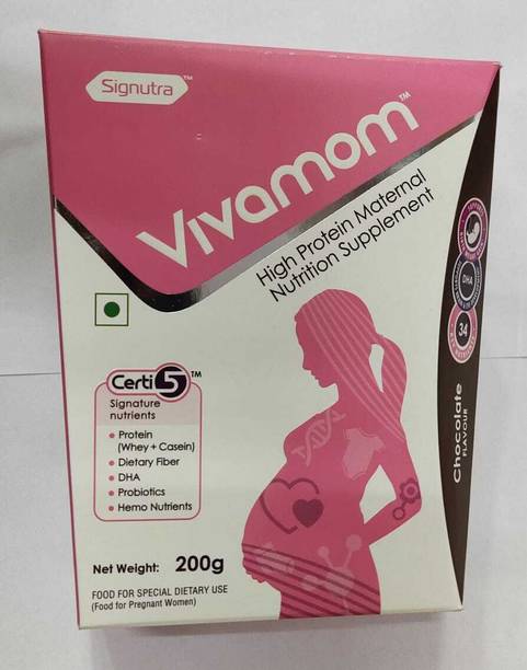 vivamom Maternal Nutrition in Pregnancy & Lactation(200g, Chocolate Flavored) Whey Protein