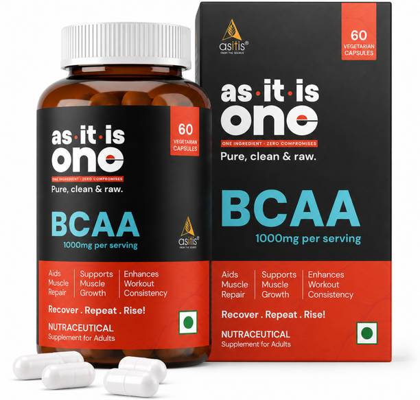 AS-IT-IS Nutrition One BCAA 1000mg, Aids Muscle Repair, Muscle Growth, Enhanced Workout Consistency BCAA