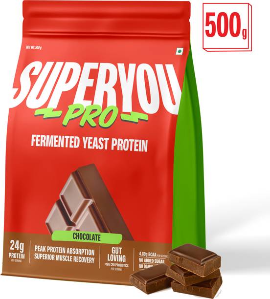 SUPERYOU Pro Fermented Yeast Protein, 24g Protein, Gut Friendly, Superior Muscle Recovery Plant-Based Protein
