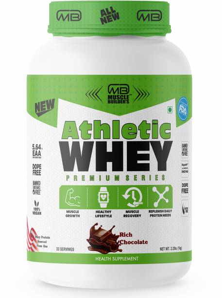 MB MUSCLE BUILDER'S Athletic Whey Protein With Essential AminoAcids For Fast Muscle Growth &Recovery Whey Protein