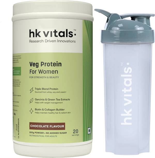 HEALTHKART hk vitals Protein For Women with Vegetarian Protein with Soy with 600 ml Shaker