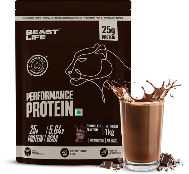 BeastLife Performance Protein Powder | Muscle Growth | High Absorption | 5.64g BCAA Protein Blends