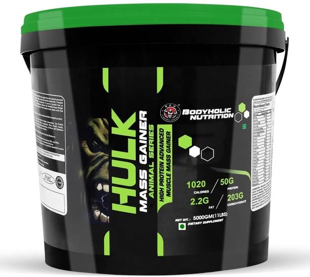 BODYHOLIC NUTRITION HULK MASS GAINER HIGH PROTEIN ADVANCE MUSCLE MASS GAIN (4.5KG/10LBS) Weight Gainers/Mass Gainers