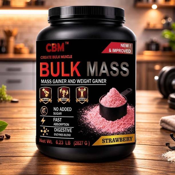 CBM Weight gainer BULK MASS STRAWBERRY 2.827KG NEW IMPROVED Weight Gainers/Mass Gainers