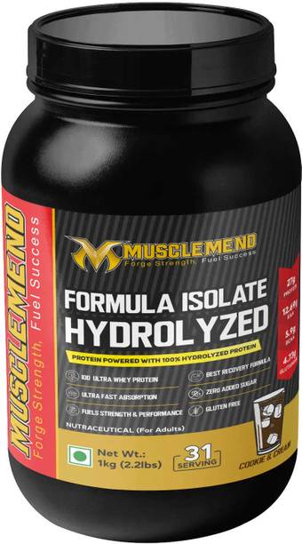 MUSCLEMEND Hydrolyzed Whey Isolate | 27g Protein | 5.9g BCAA | Fast Absorption Whey Protein
