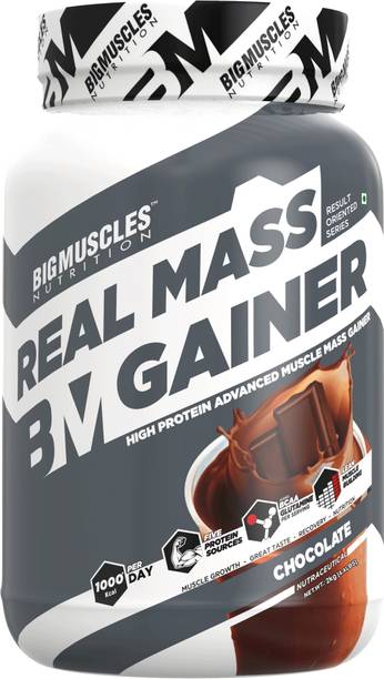 BIGMUSCLES NUTRITION Real Mass Gainer | Added Glutamine, BCAA | High Protein Weight Gainers/Mass Gainers