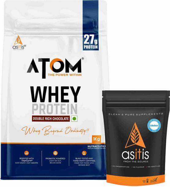 AS-IT-IS Nutrition ATOM Whey Protein Double Rich Chocolate 1kg+ AS-IT-IS Creatine 100g Whey Protein