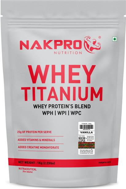 Nakpro TITANIUM Tri Blend Whey Protein Hydro, Isolate &...