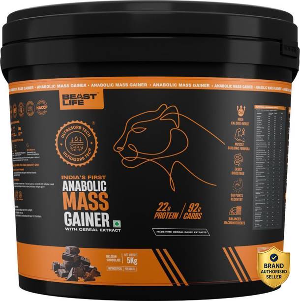 BeastLife High Protein Weight Gainer - No Maltodextrin | Cereal Based Extract Weight Gainers/Mass Gainers