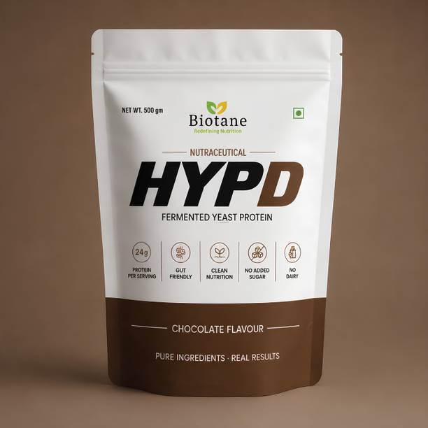 Biotane HYPD Fermented Yeast Protein – Chocolate Flavoured | 24g Protein/Serving | 500g Yeast Protein