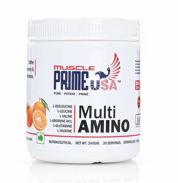 Muscle Prime USA Multi Amino BCAA 30 Servings Orange Flavor BCAA