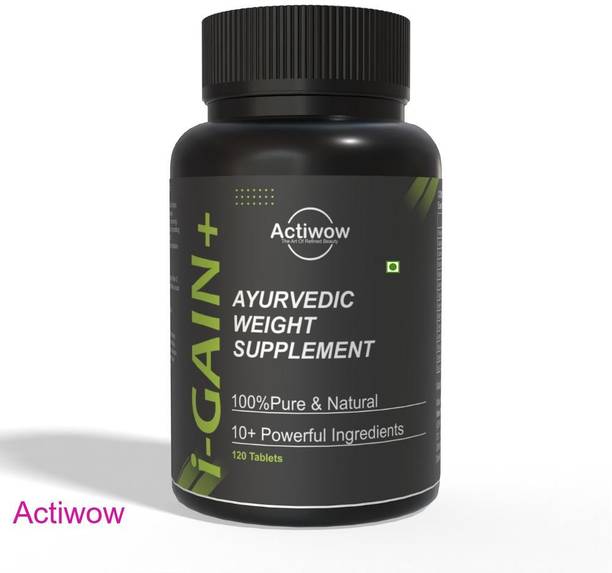ACTIWOW i-Gain+ I Organic Muscle Gainer I Supports Fast Weight & Muscle Growth Weight Gainers/Mass Gainers