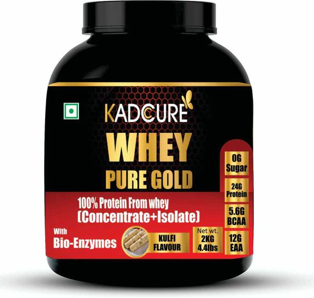 Kadcure Kadcure_Pure Gold|Whey Protein Powder|100% Concentrate+Isolate|Help Mass Gain| Whey Protein