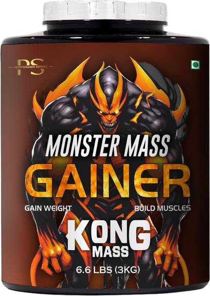 PERFORMER SERIES Monster Mass Gainer Kong Mass for Build Muscles high calories 1020 3kg /6.6 lbs Weight Gainers/Mass Gainers