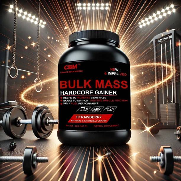 CBM Bulk Mass Protein Strawberry 2lb 907gm Weight Gainers/Mass Gainers