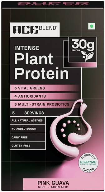 Ace Blend Intense Vegan Plant Protein | 30G Protein with BCAA, Probiotics & Enzymes Plant-Based Protein