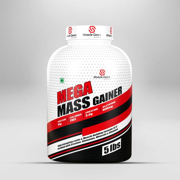 Muscle Gears Mega Mass Gainer (ISO Certified, Mass Gainer, Protein). Nutrition Bars