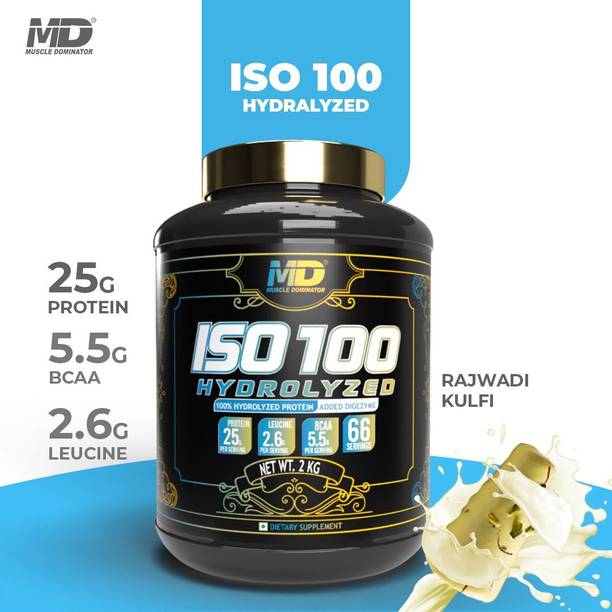 Muscle Dominator ISO100 HYDROLYZED WHEY|25G Protein|2.6G Leucine|5.5G BCAA Whey Protein