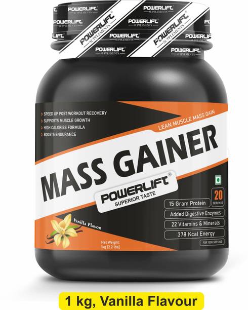 POWERLIFT Mass Gainer For Lean Muscle Gain, High Protein with Vitamins and Minerals Weight Gainers/Mass Gainers