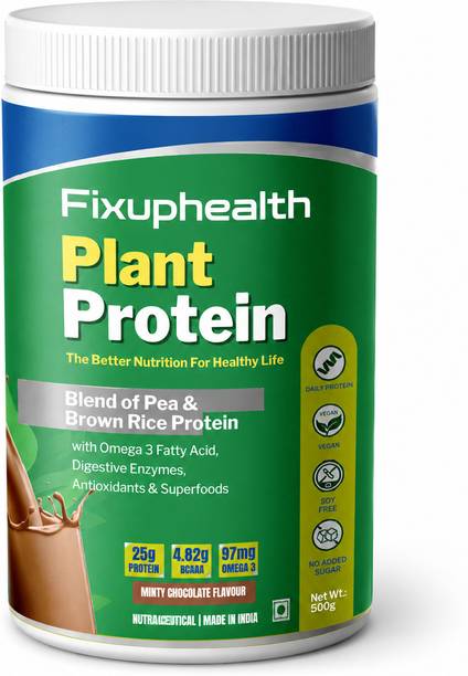 FIXUPHEALTH Plant Protein with Blend of Pea, Mung and Brown Rice | Plant-Based Protein