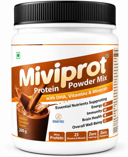 Shrey's Miviprot Protein Powder Double Chocolate Flavour (with DHA & Sugar Free ) (200g) Whey Protein
