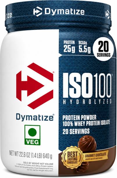 DYMATIZE ISO100 Hydrolyzed Protein Powder, 100% Whey Isolate Protein, 25g of Protein, Whey Protein