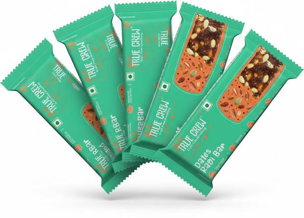 TRUE CREW Choco Berry Protein Bar, 25 g - High Protein, High Fiber (Pack of 5) Nutrition Bars